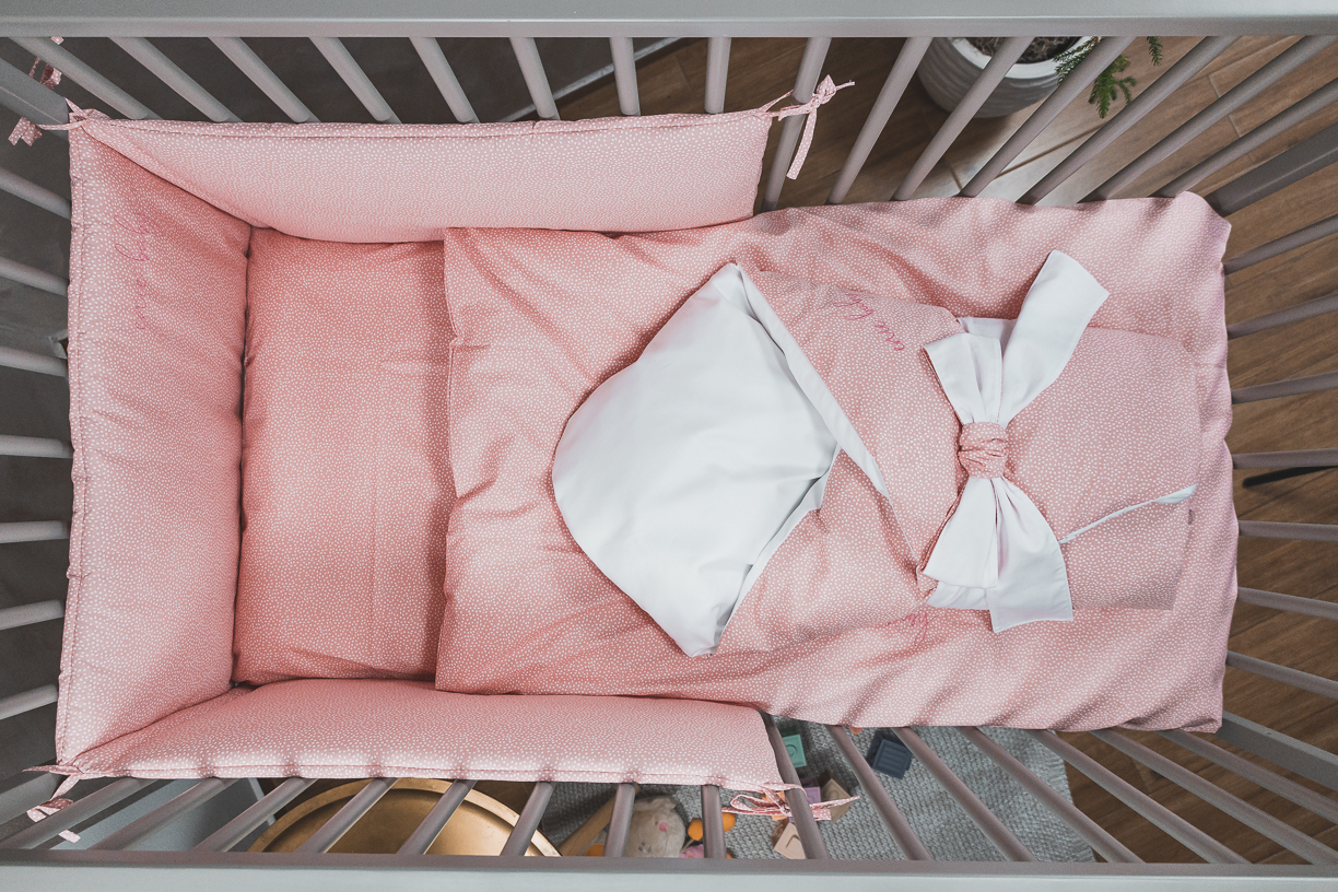 enie baby Péřová zavinovačka DOTS coral 100x100 cm