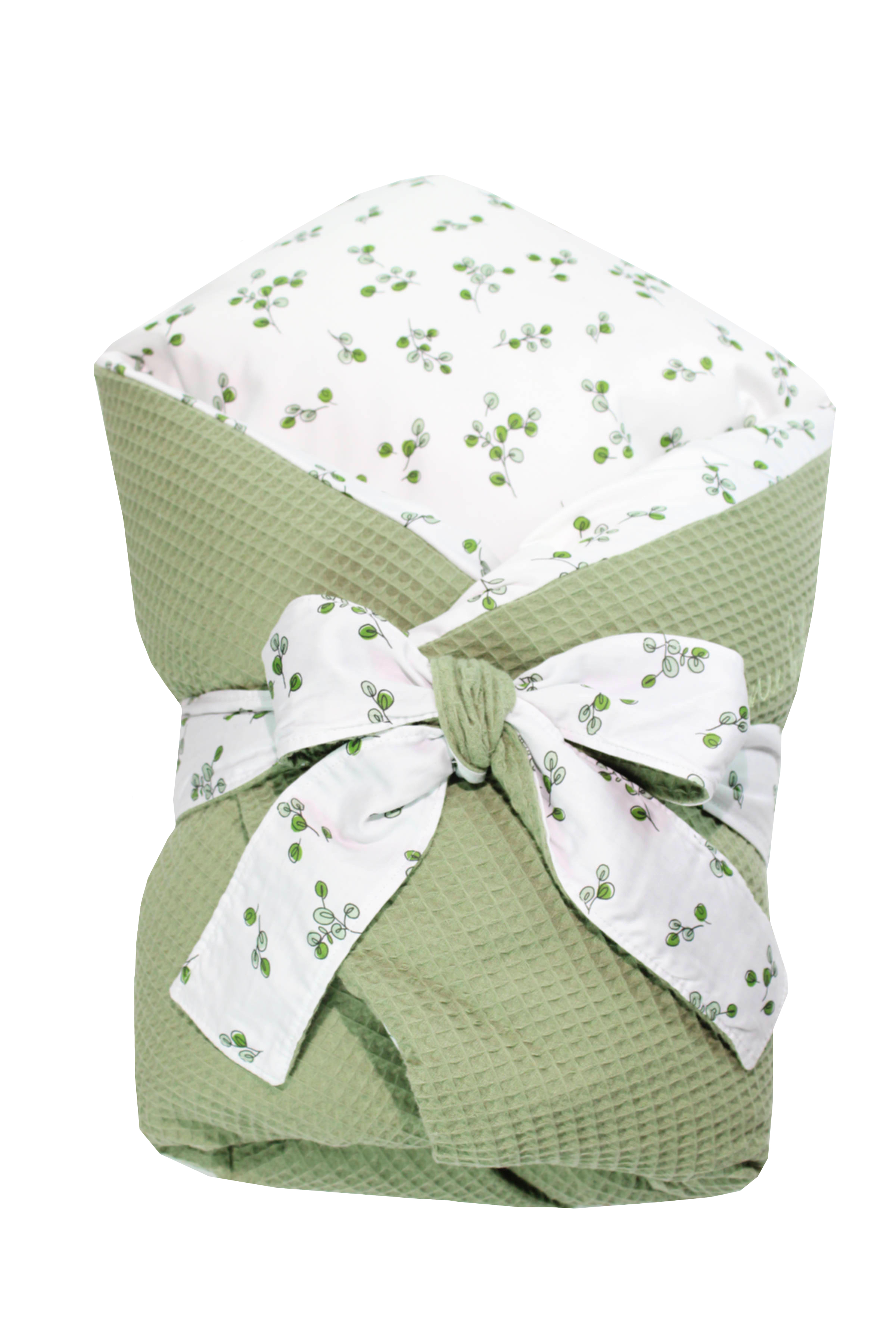 enie baby Péřová zavinovačka 80x80 cm GREEN LEAVES / KHAKI