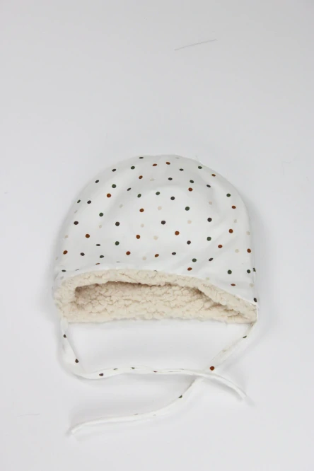 enie baby Dětská čepice zimní 3-6m Dost creme