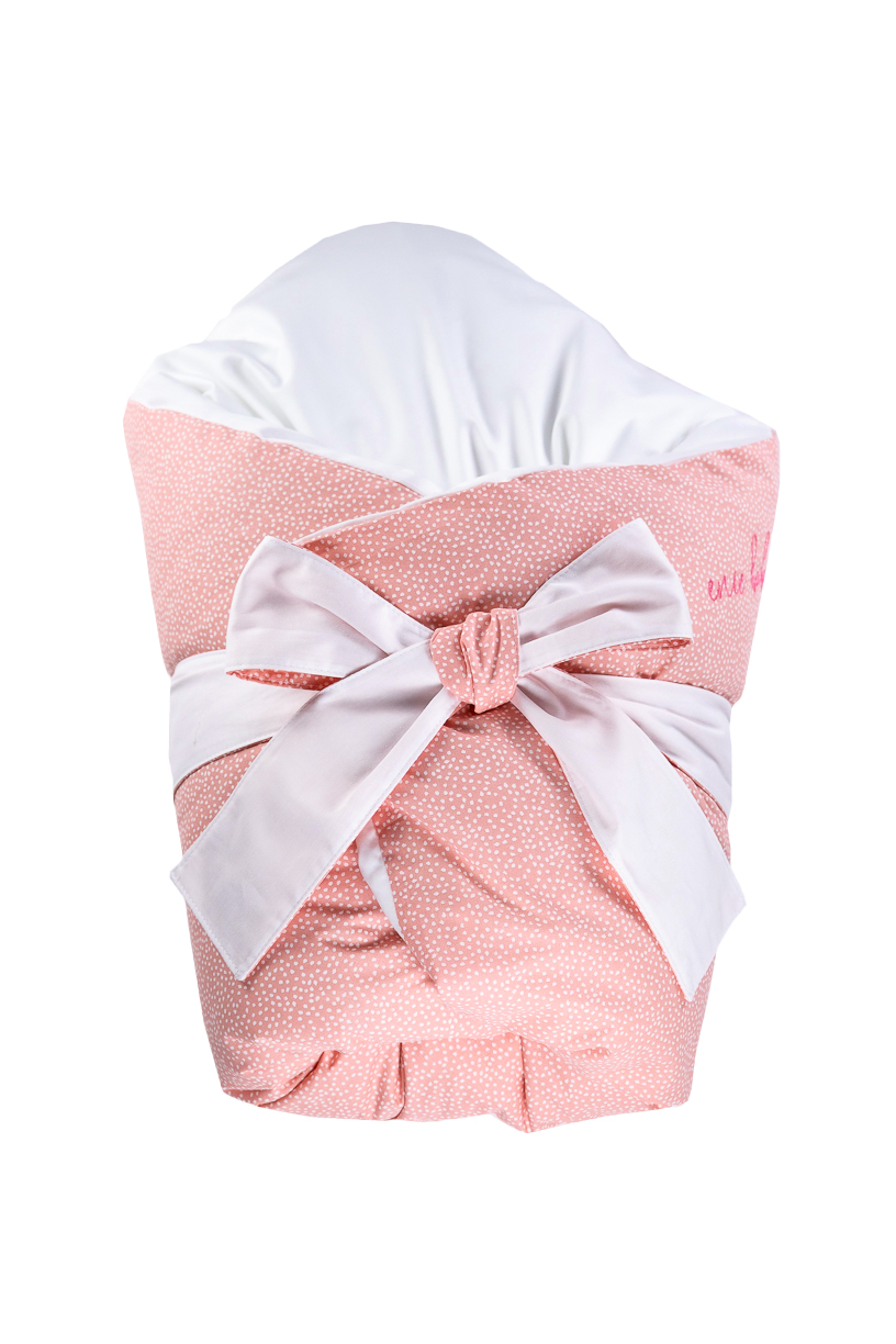 enie baby Péřová zavinovačka DOTS coral 80x80 cm