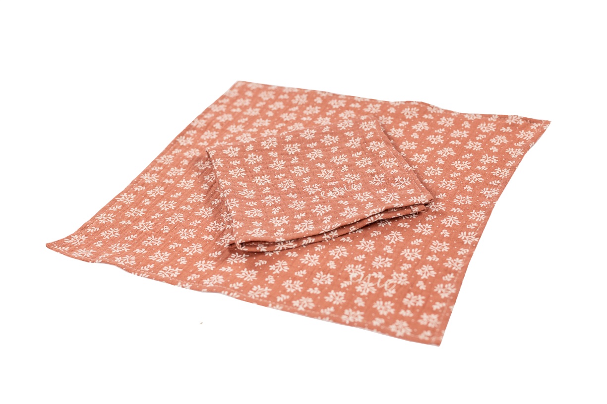 enie baby Mušelínové plenky 30x30cm melange s květy - 2ks