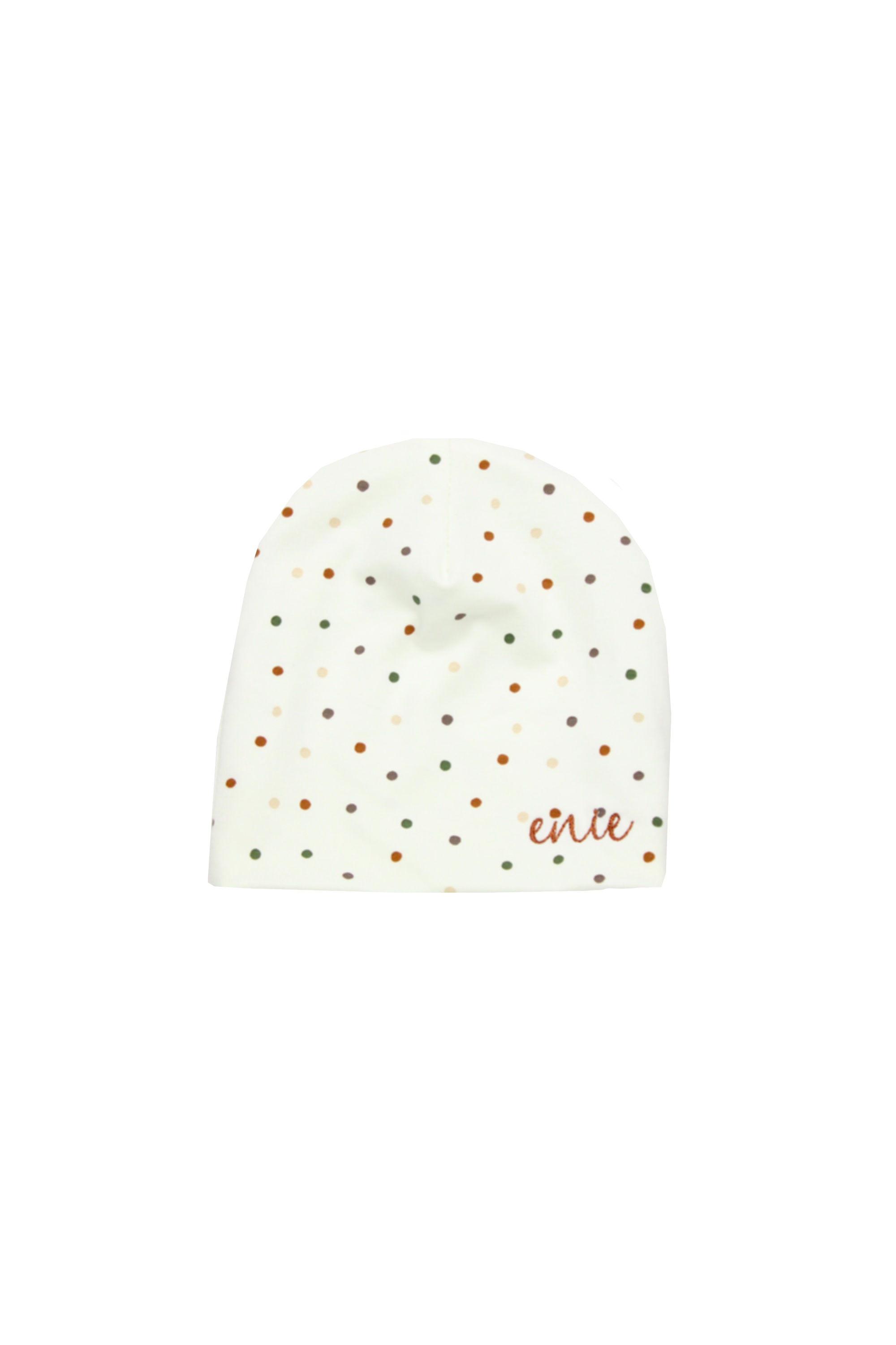 enie baby Dětská čepice 12-16m DOTS CREME