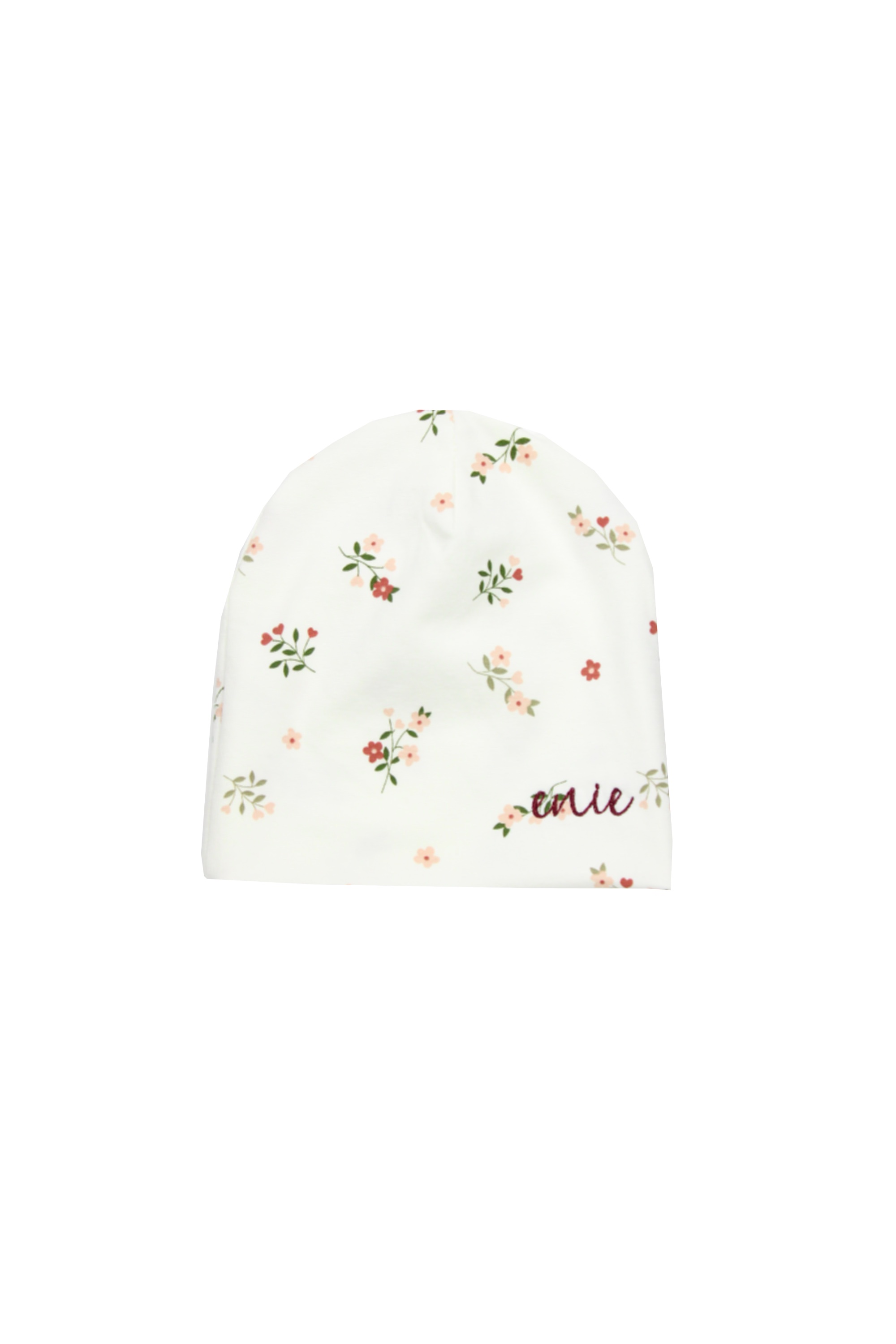 enie baby Dětská čepice 1-3m FLOWERS CREME