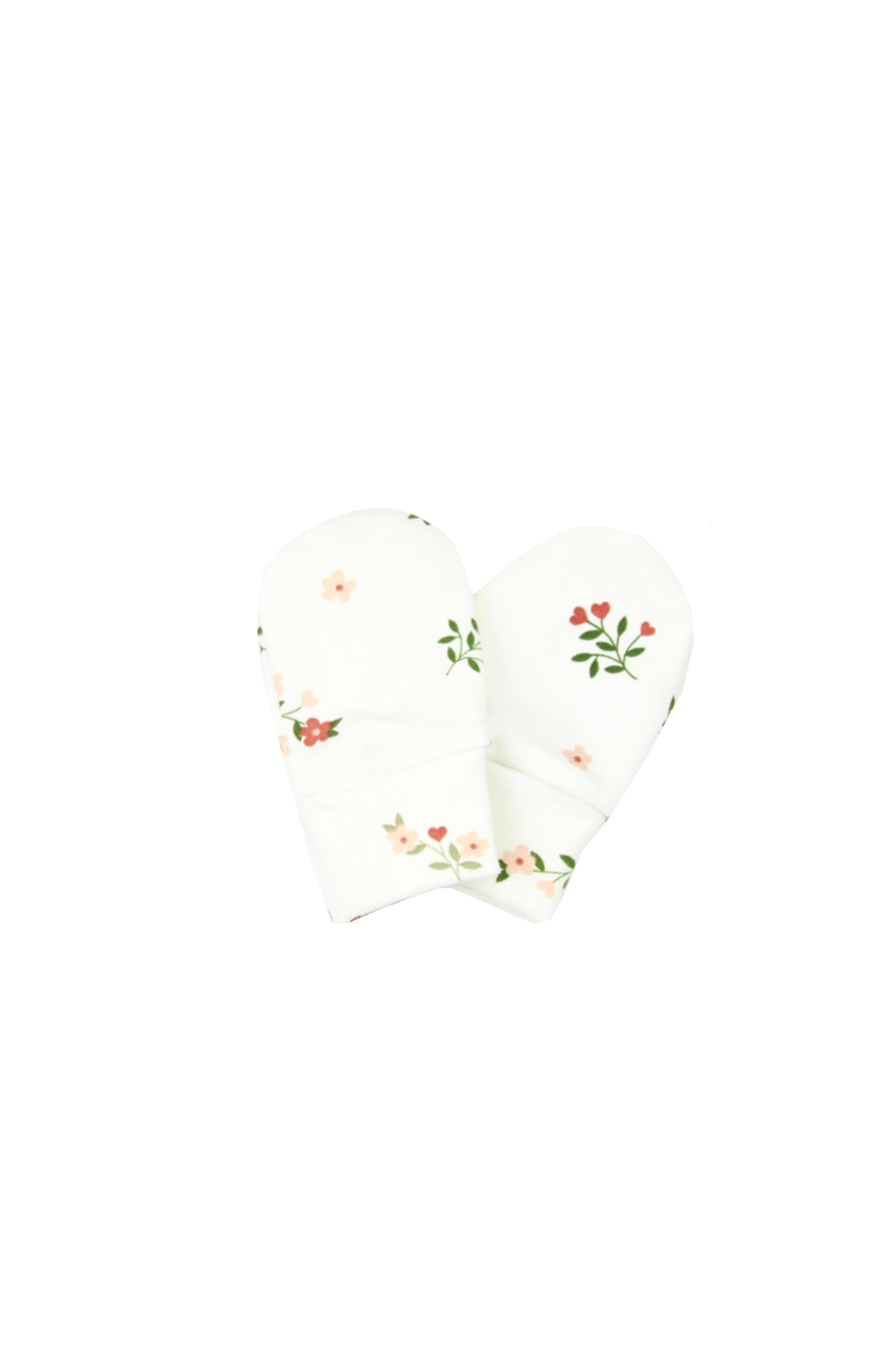 enie baby Novorozenecké rukavičky vel. 62-68 FLOWERS CREME