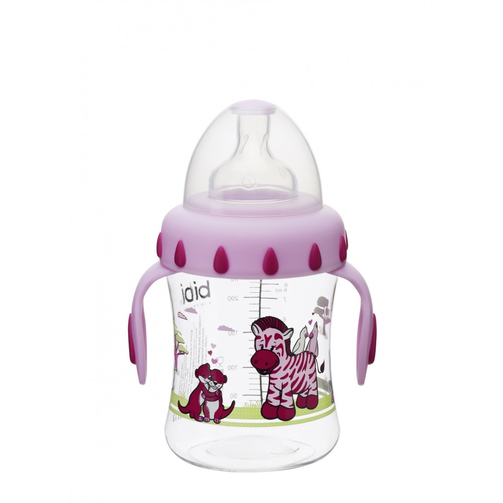 Bibi Širokohrdlá láhev 250ml zebra