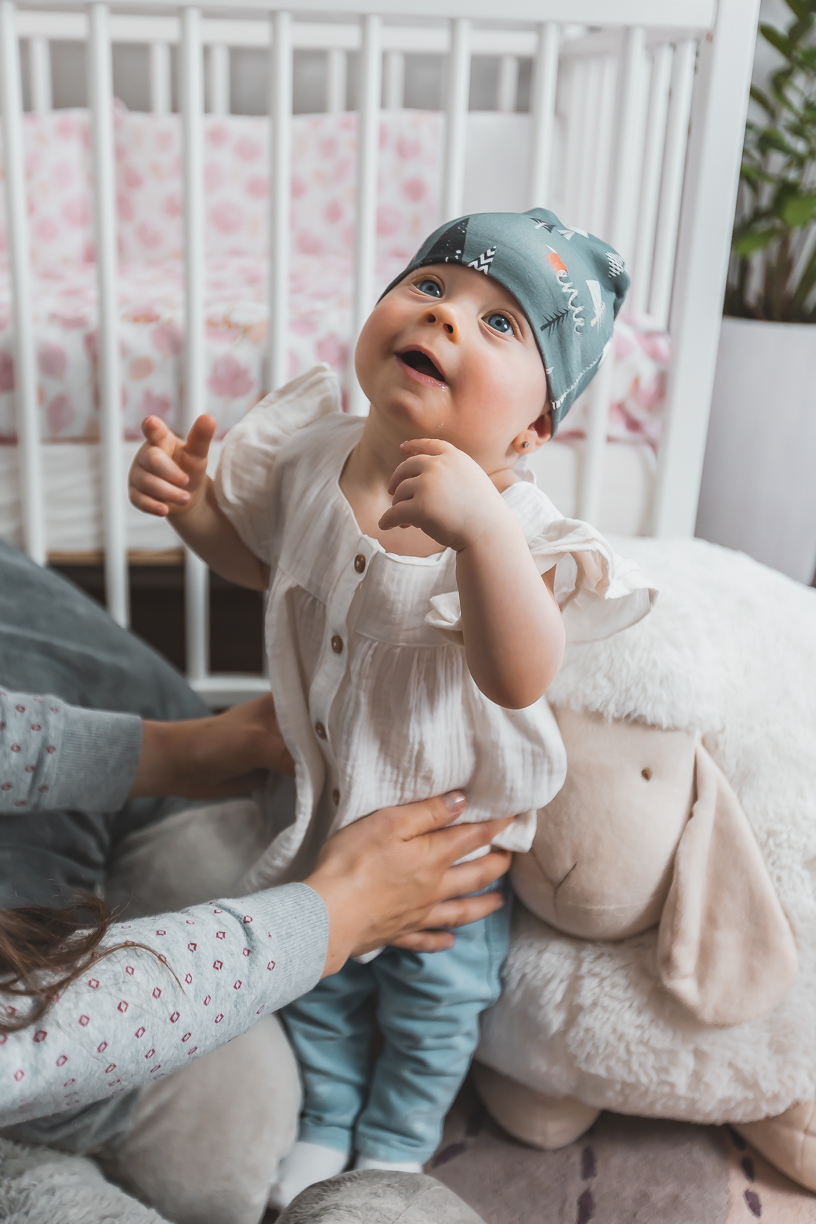 enie baby Dětská čepice 12-16m Forest