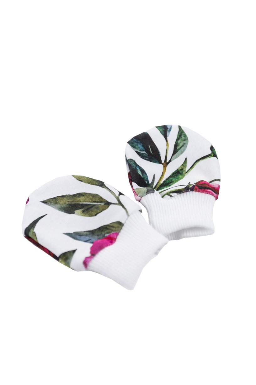 enie baby Novorozenecké rukavičky vel. 50-56 Flowers