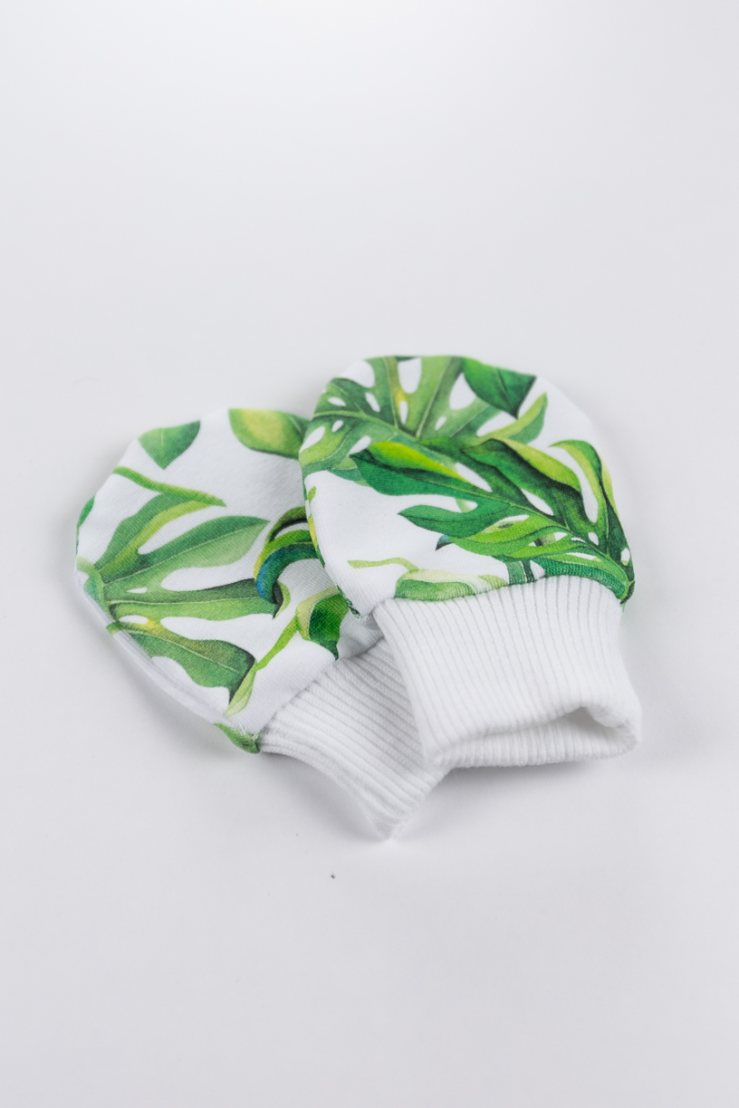 enie baby Novorozenecké rukavičky vel. 62-68 Tropical Leaves
