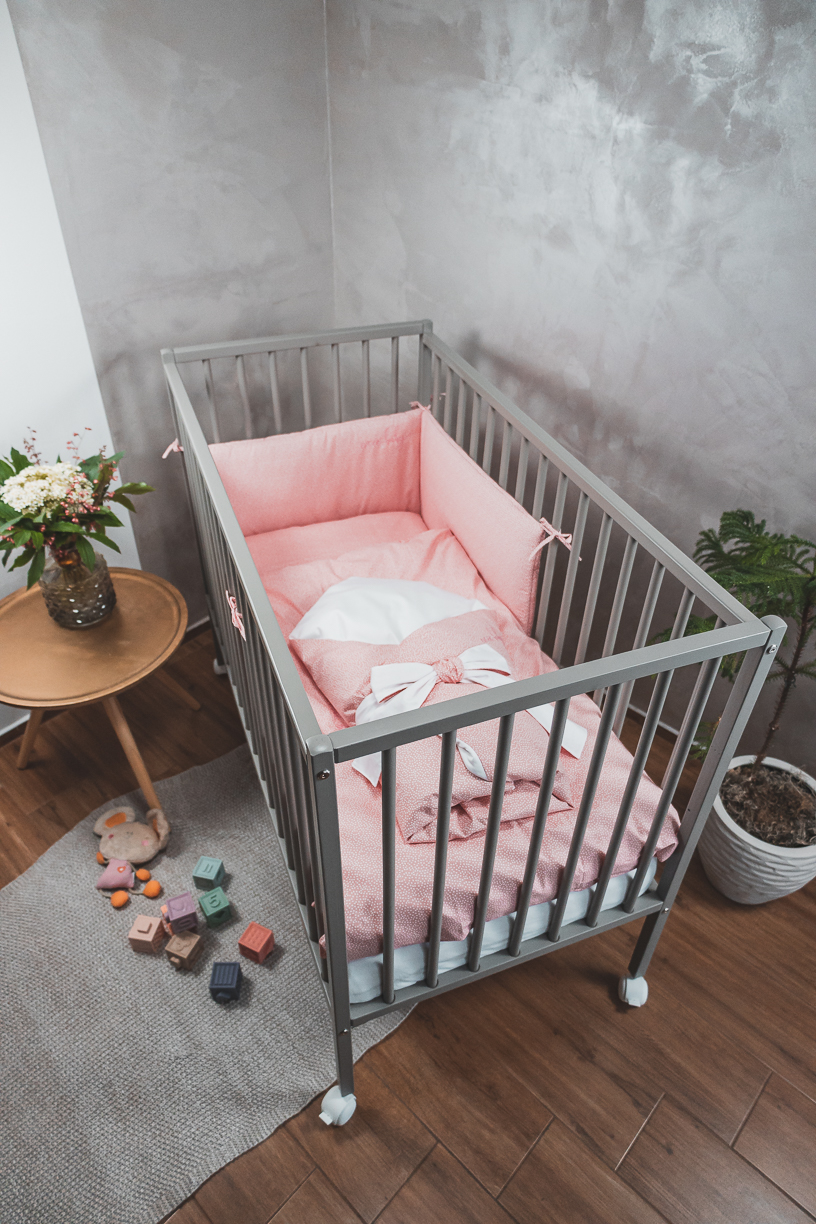 enie baby Povlečení bavlněné DOTS coral 100x135 a 40x60 cm