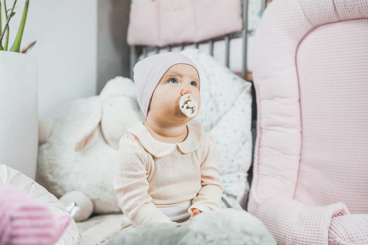 enie baby Dětská čepice BAMBOO 3-6m růžová 