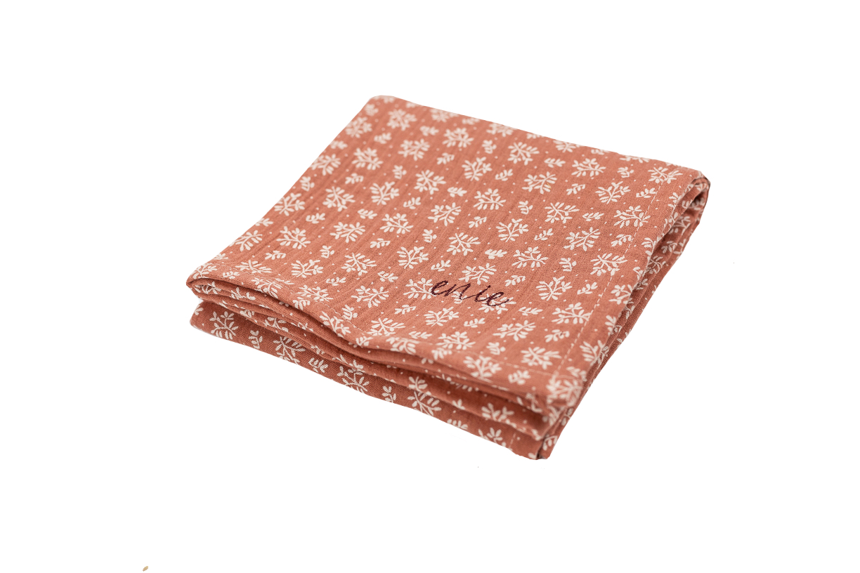 enie baby Mušelínová zavinovací plena 120x120cm melange s květy - 1ks