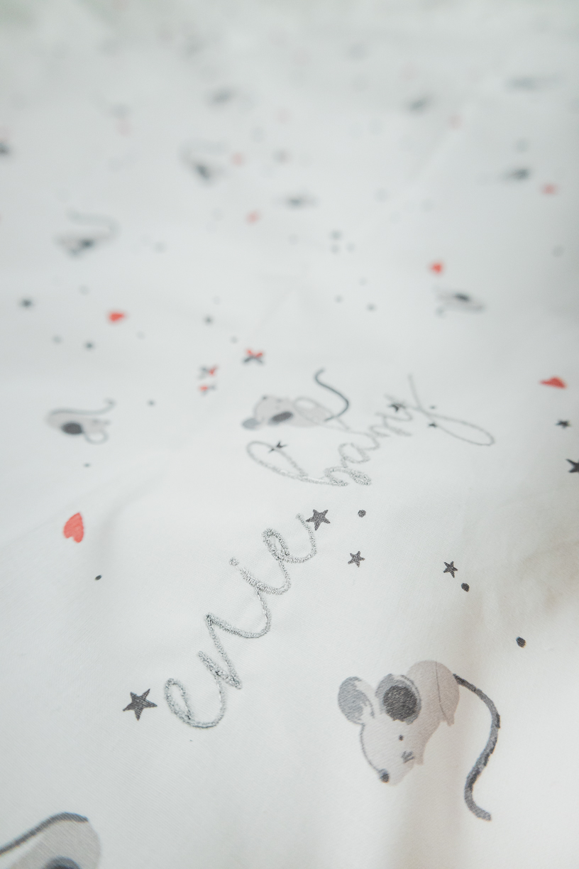 enie baby Povlečení bavlněné Myšky 100x135 a 40x60 cm