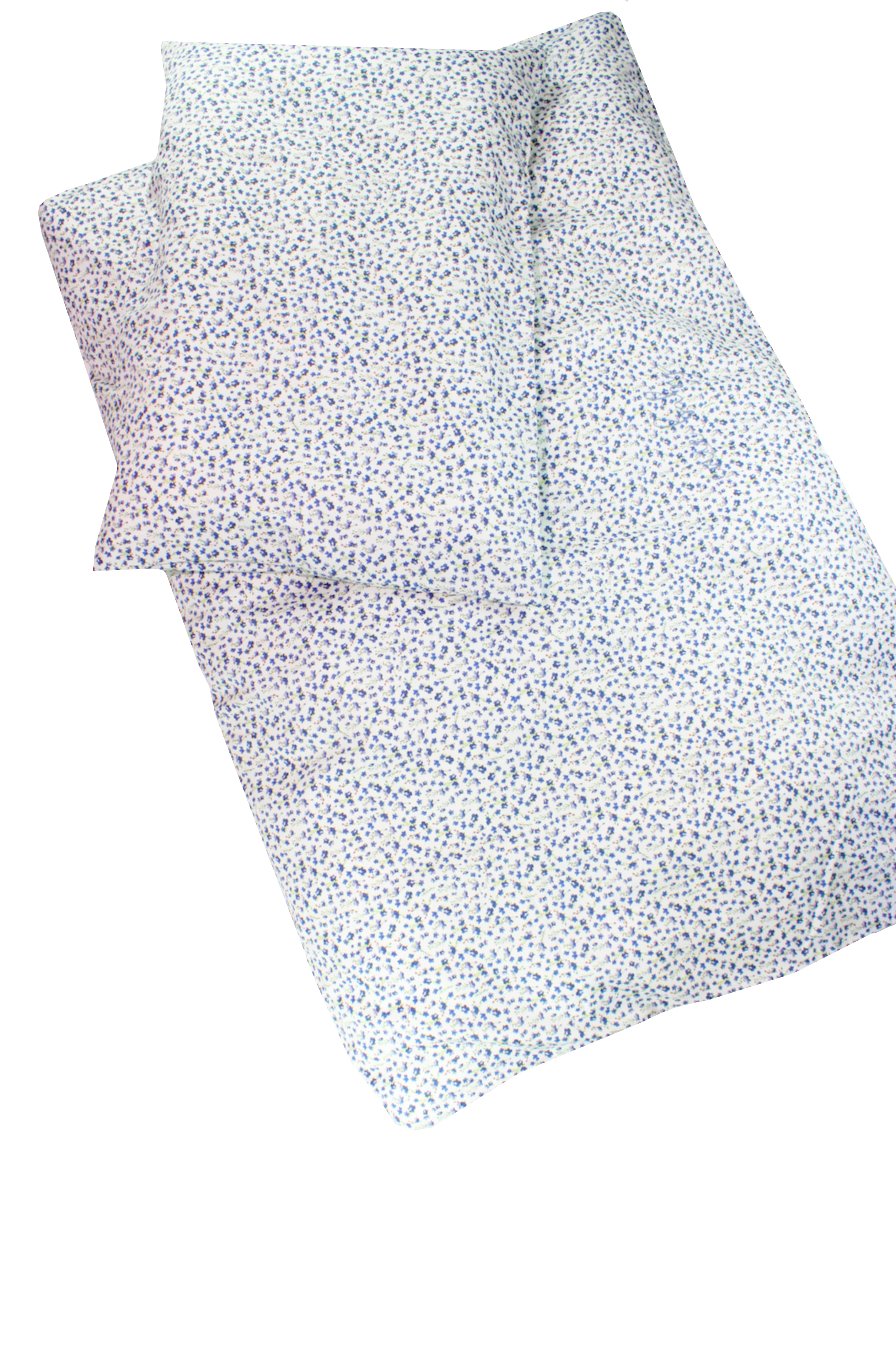 enie baby Povlečení 100x135 cm a 40x60 cm LITTLE BLUE FLOWERS