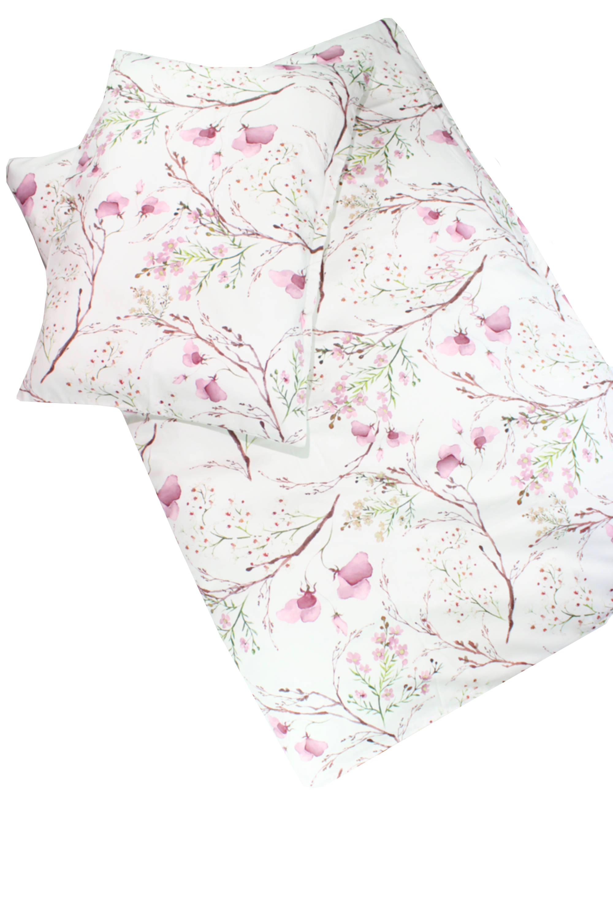 enie baby Povlečení 100x135 cm a 40x60 cm PINK TWIGS