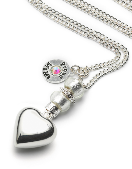 Proud MaMa Přívěšek mexická bola DeLuxe silver srdíčko v barvě stříbrné 228