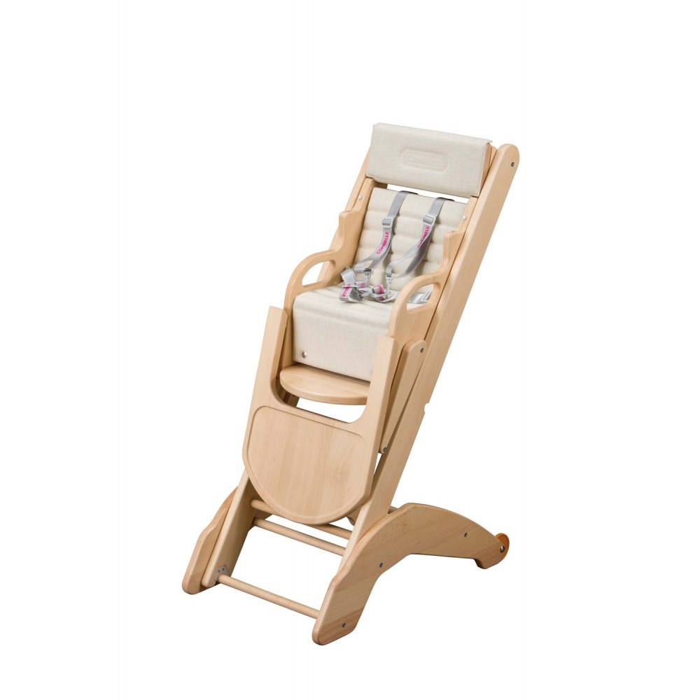 Combelle Jídelní buková židlička EVO černo oranžová 57x57x95 cm