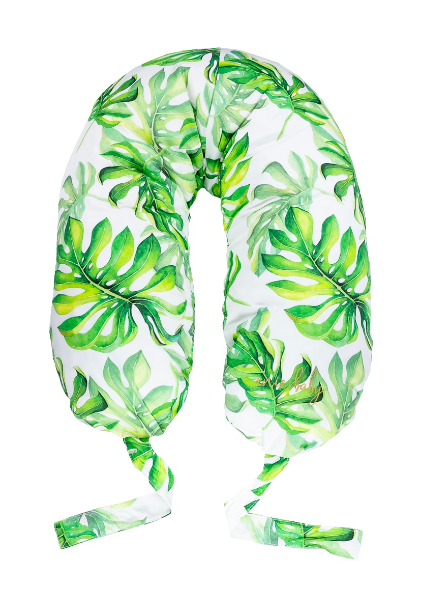 enie baby Kojící polštář SATINE tropical leaves z paměťové pěny