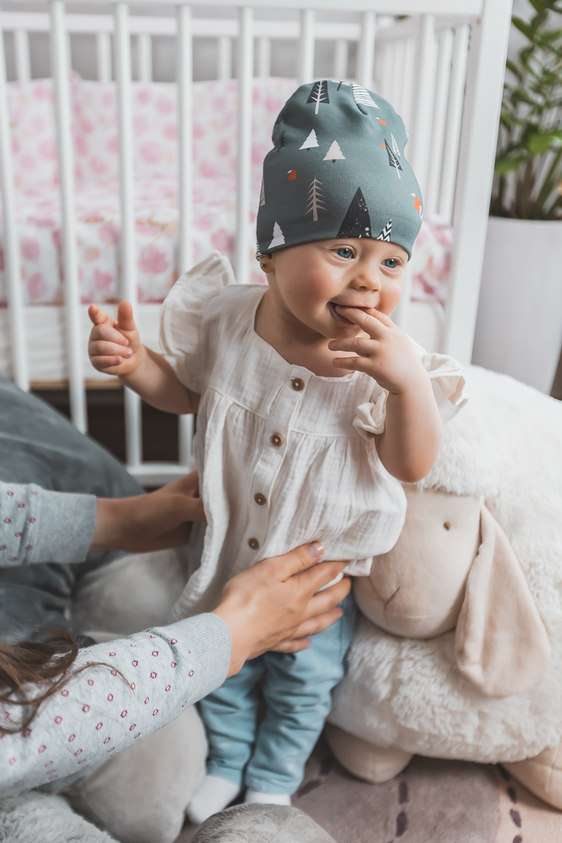 enie baby Dětská čepice 12-16m Forest