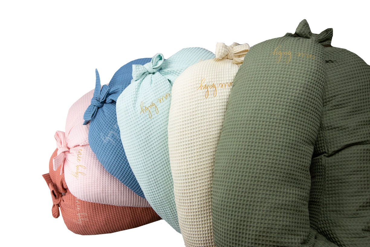 enie baby Kojící polštář VAFLOVÝ světle modrý z paměťové pěny