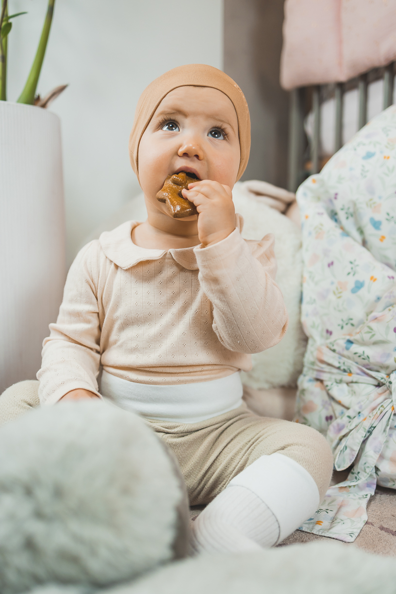 enie baby Dětská čepice BAMBOO 12-18m karamel