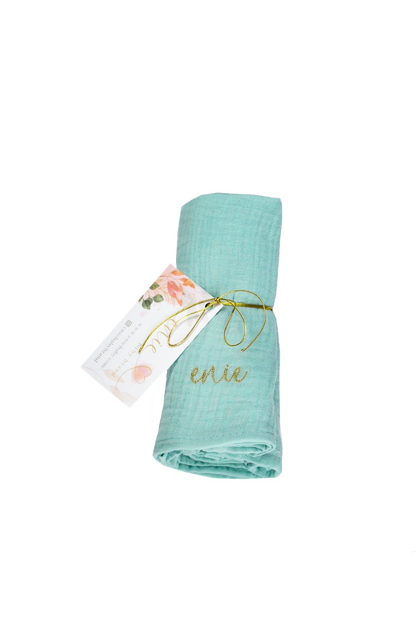 enie baby Mušelínová plenka 70x70cm mentolová - 1ks