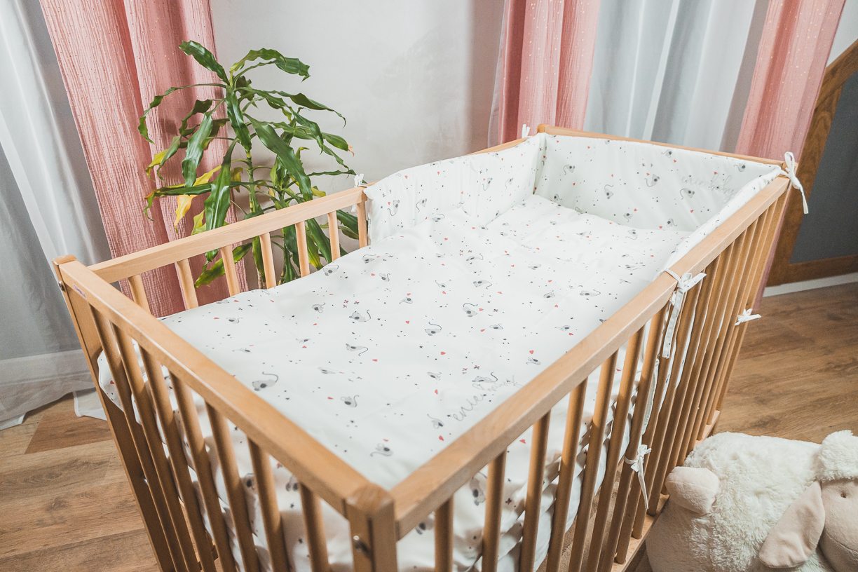 enie baby Povlečení bavlněné Myšky 100x135 a 40x60 cm