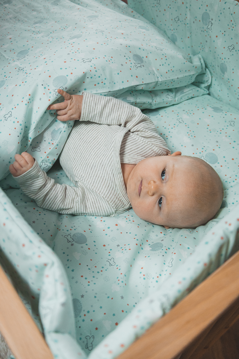 enie baby Povlečení essential MRÁČEK modrý