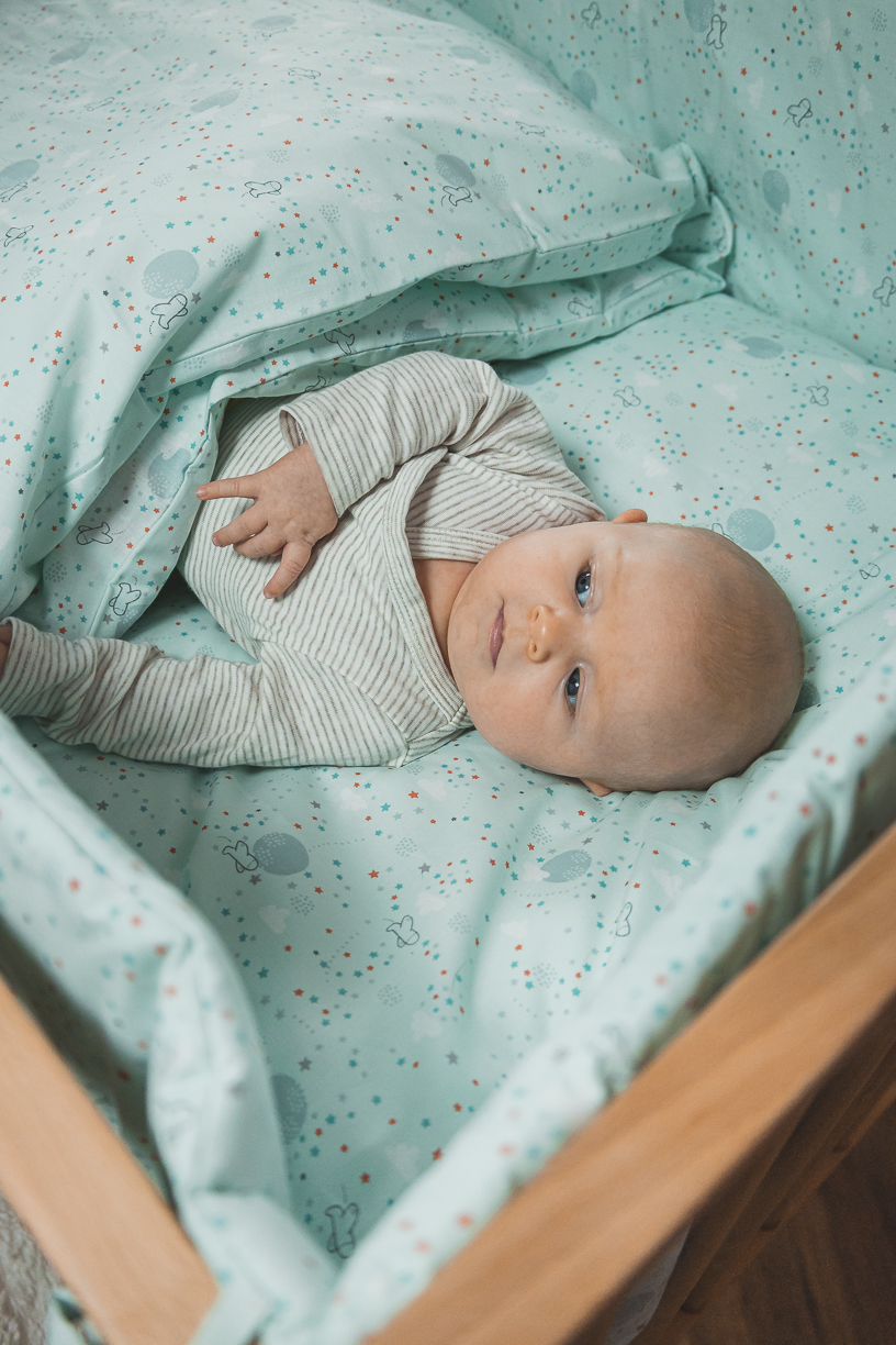 enie baby Povlečení essential MRÁČEK modrý