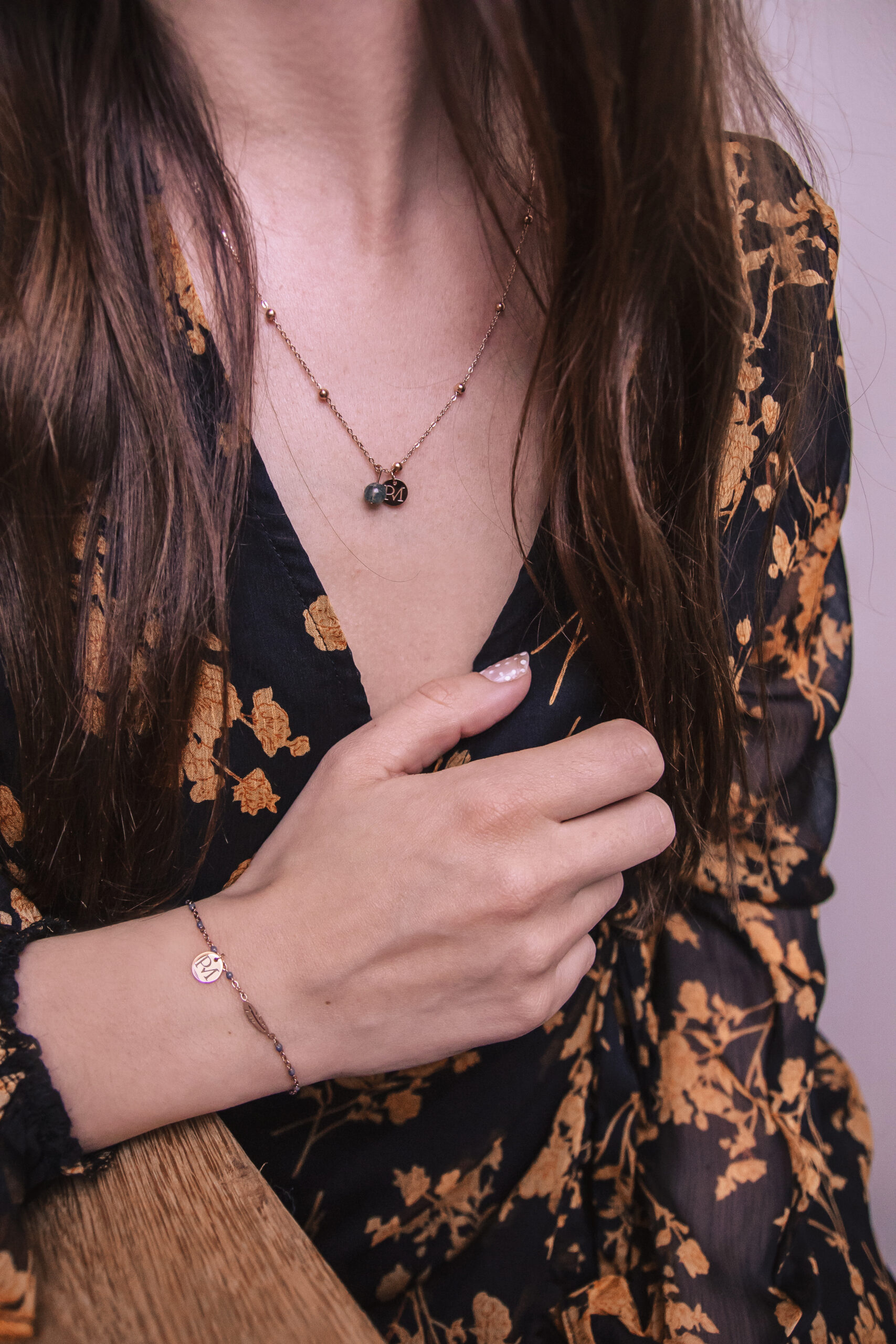 Proud MaMa Řetízek s přívěškem srdíčko Steel v barvě růžového zlata 485