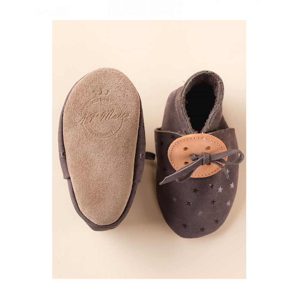 Moccs capáčky tmavé hvězdičky s knoflíkem velikost 24/25