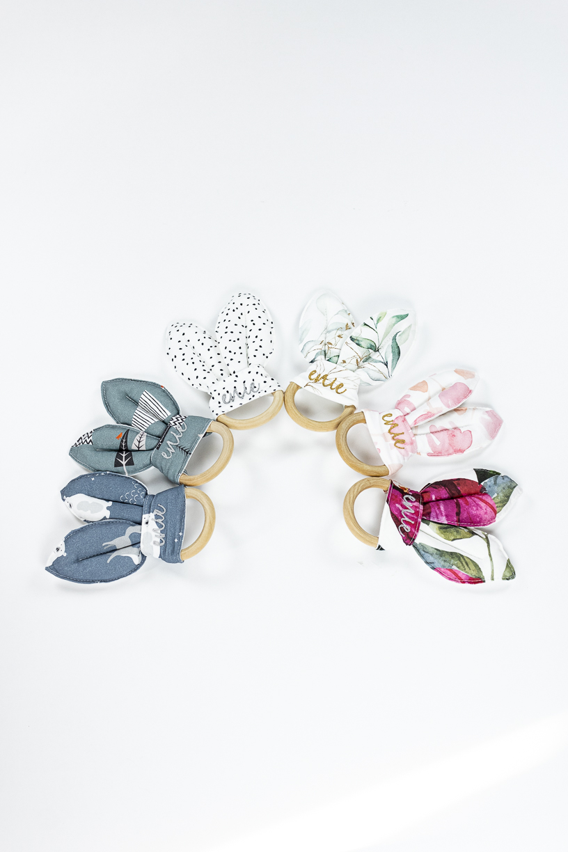 enie baby Dřevěné kousátko Flowers