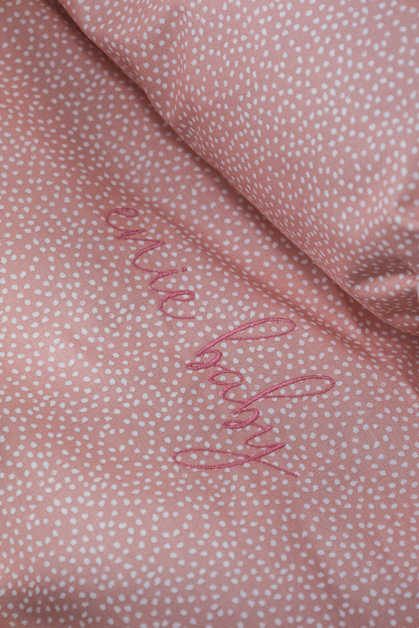 enie baby Povlečení bavlněné DOTS coral 100x135 a 40x60 cm